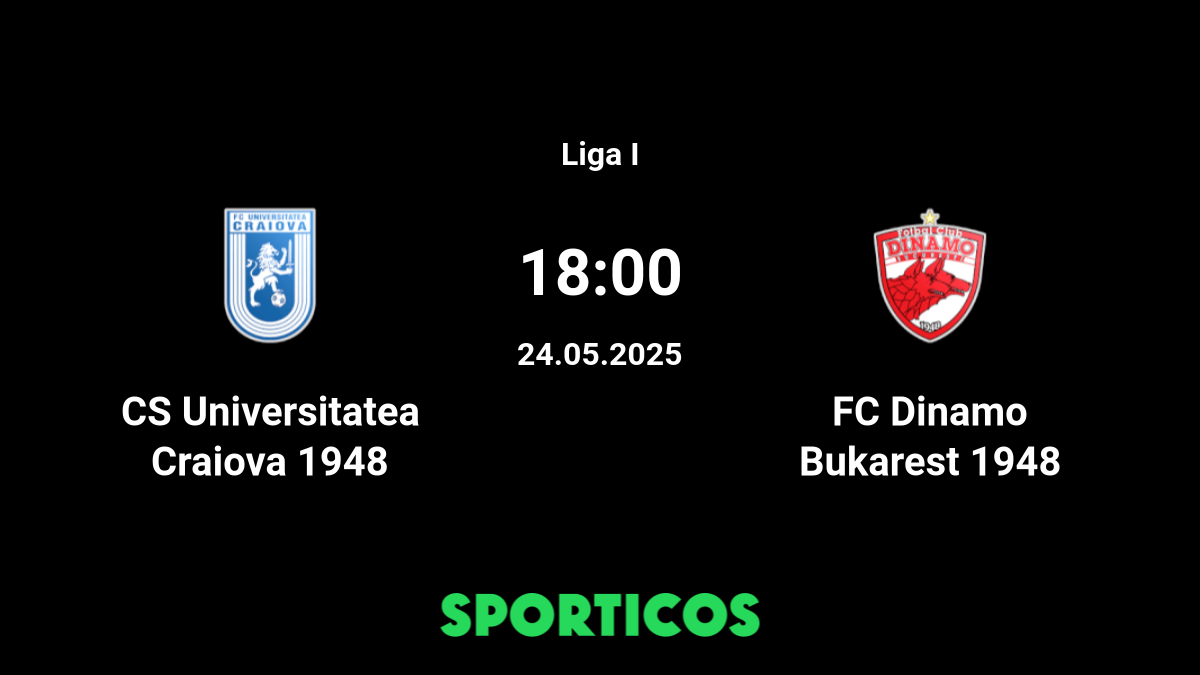 ▶️ CS U Craiova vs Dinamo Bucharest - Live stream, Prognose & Vorhersage,  H2H