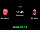 Details of how to Watch AC Monza vs AC Milan: Kick-off Time, TV Channel, and Streams