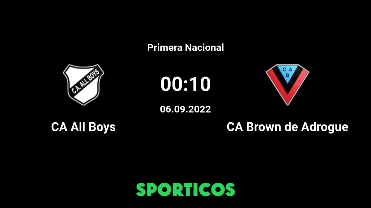 CA All Boys vs CA Brown de Adrogue: Live Score, Stream and H2H