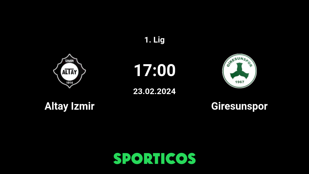 Altay vs Giresunspor Live Stream on TV Prediction H2H