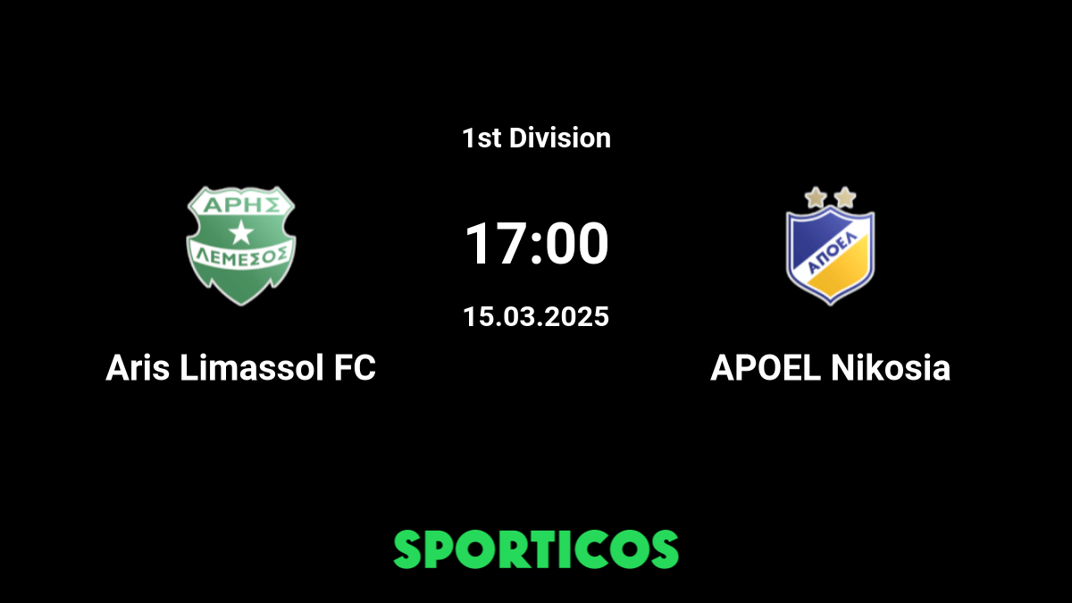 Aris Limassol vs Apoel Nicosia Live Stream on TV