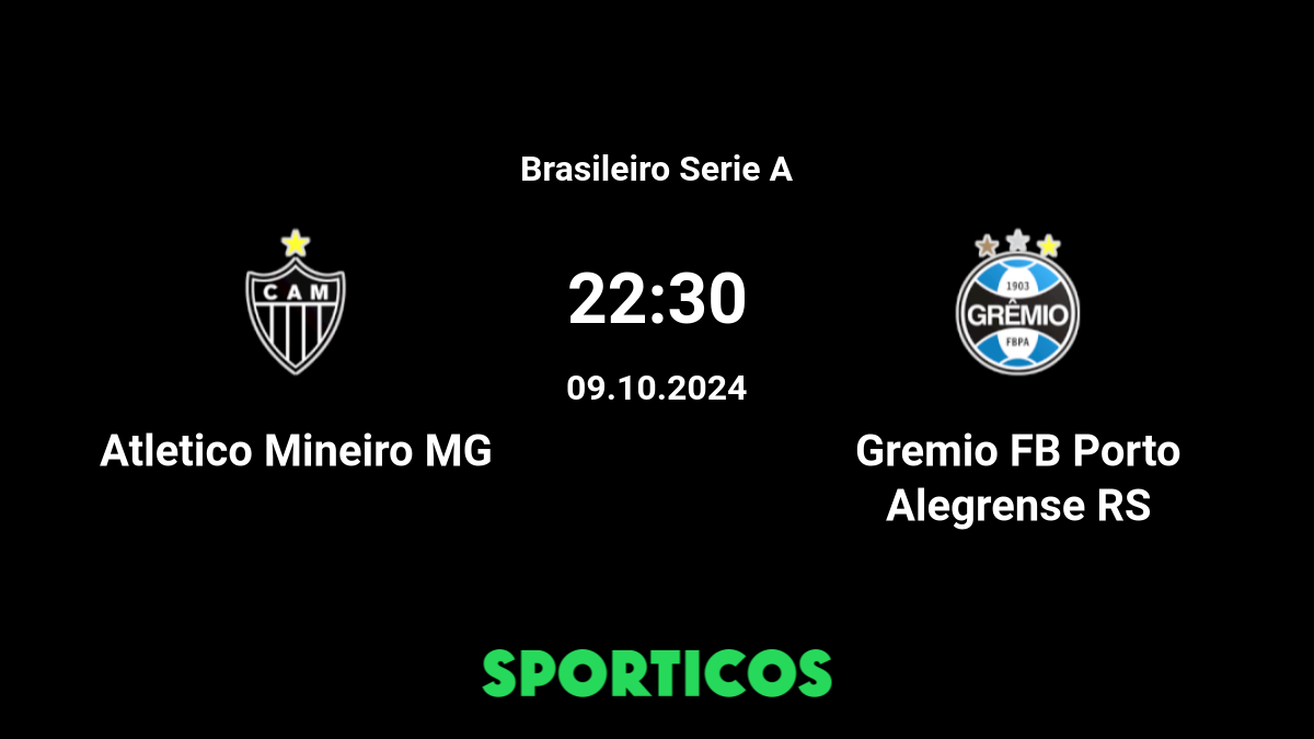 Gremio Fb Porto Alegrense Rs Vs Atletico Mineiro Mg Game Center Descubra A Emo O