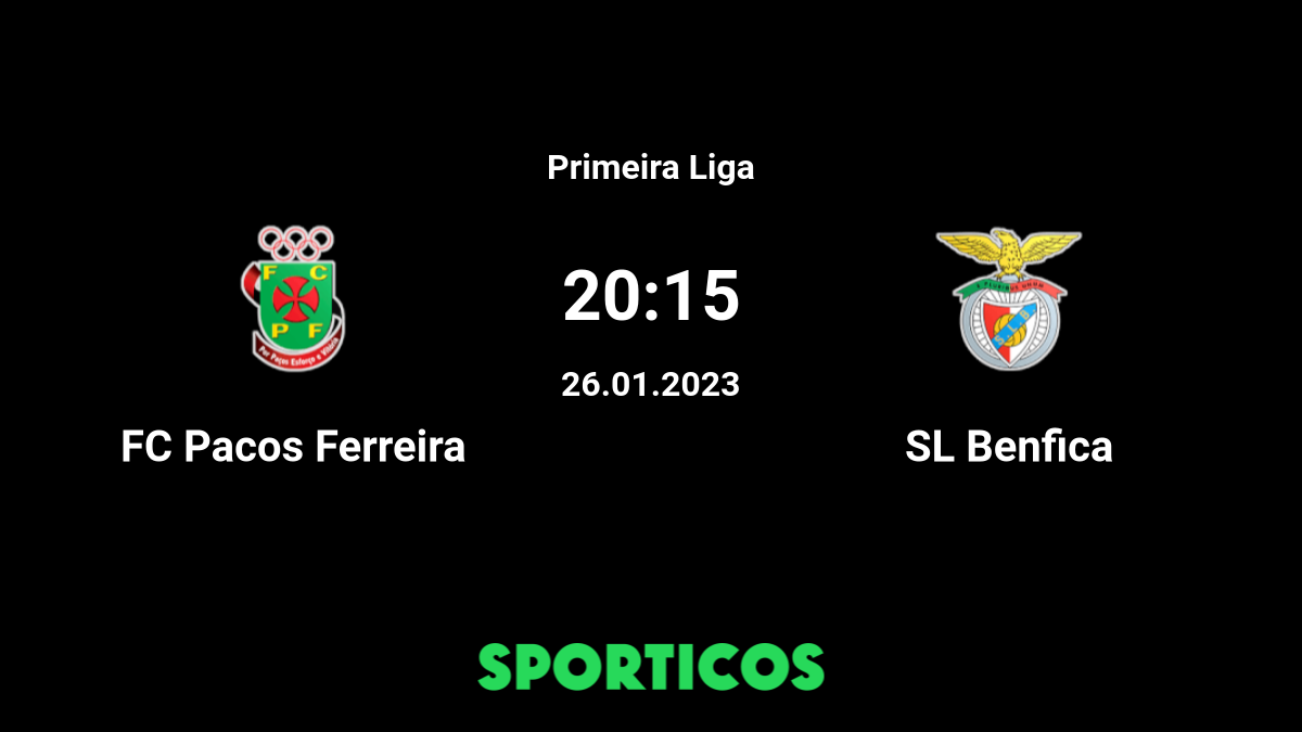 Benfica pacos ferreira 2025 h2h