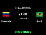 Details of how to Watch Venezuela vs Brazil: Kick-off Time, TV Channel, and Streams