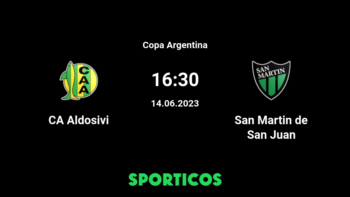 CA Aldosivi vs San Martin S.J. predictions and stats - 14 Jun 2023