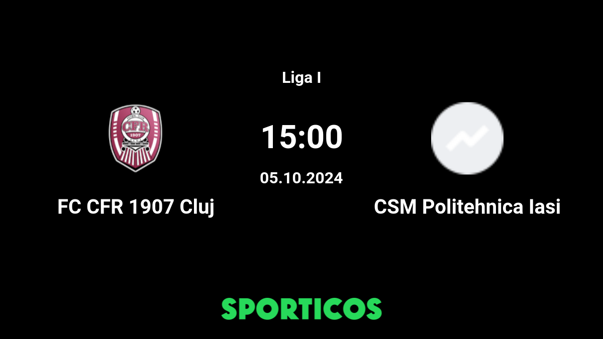 CSM Politehnica Iasi x CFR Cluj 11/11/2023 – Palpite dos Jogo