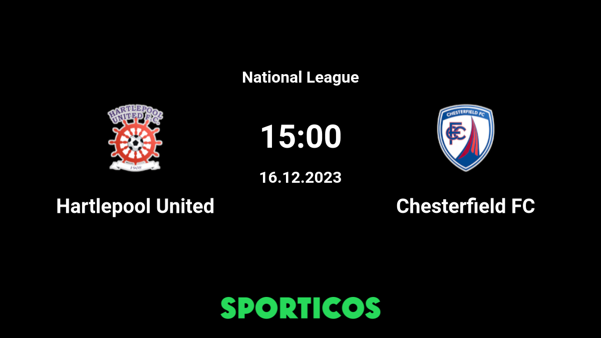 Hartlepool United vs Chesterfield on 16 Dec 23 - Match Centre - Hartlepool  United