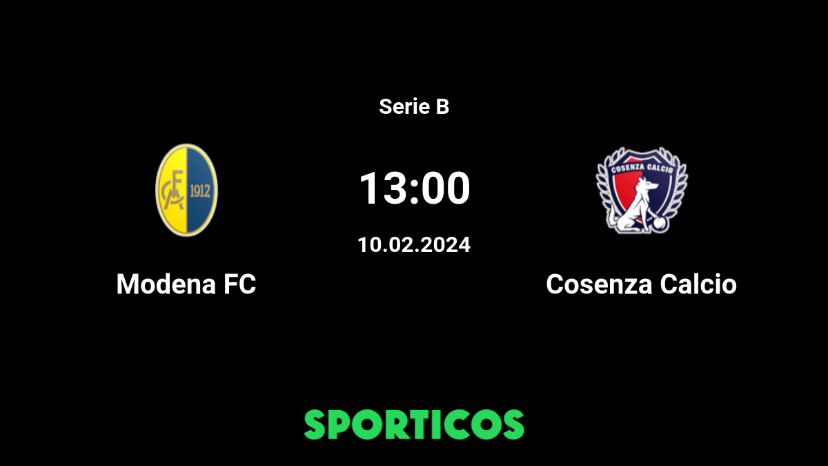 ▶️ Modena vs Cosenza Live Stream & on TV, Prediction, H2H