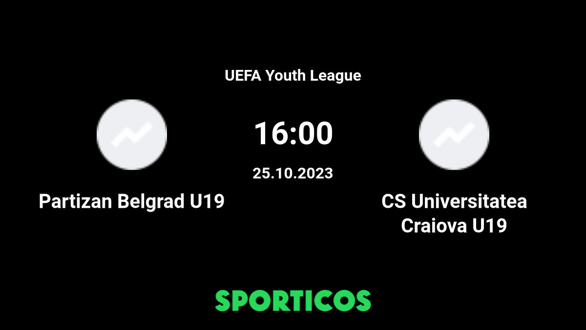 CS U Craiova U19 x Partizan Beograd U19 04/10/2023 na UEFA Youth Liga  2023/24, Futebol