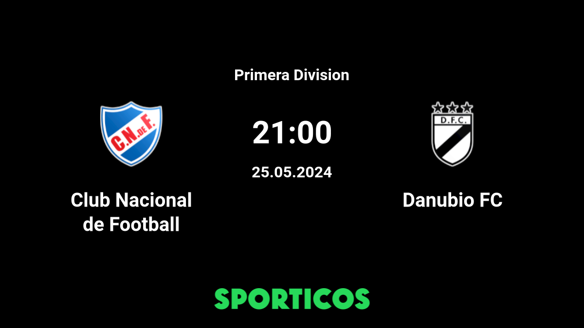 ▶️ Nacional De Football vs Danubio Live Stream & on TV, Prediction, H2H