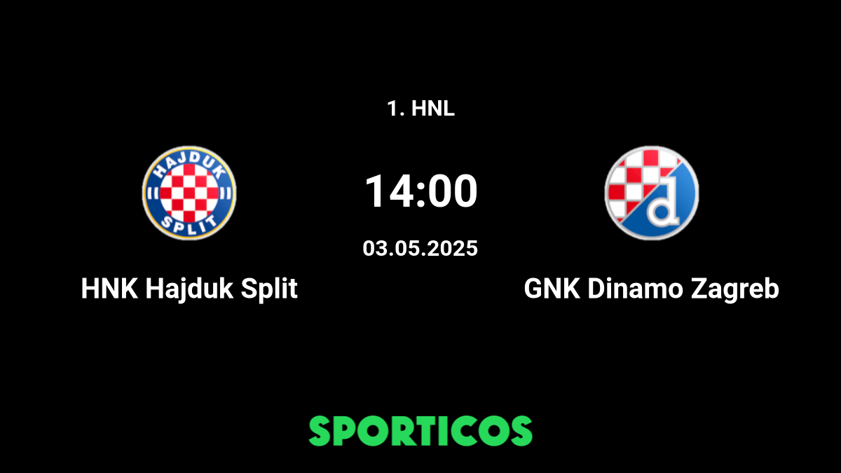 Dinamo Zagreb Vs Hajduk Split Live Match Today Uživo 