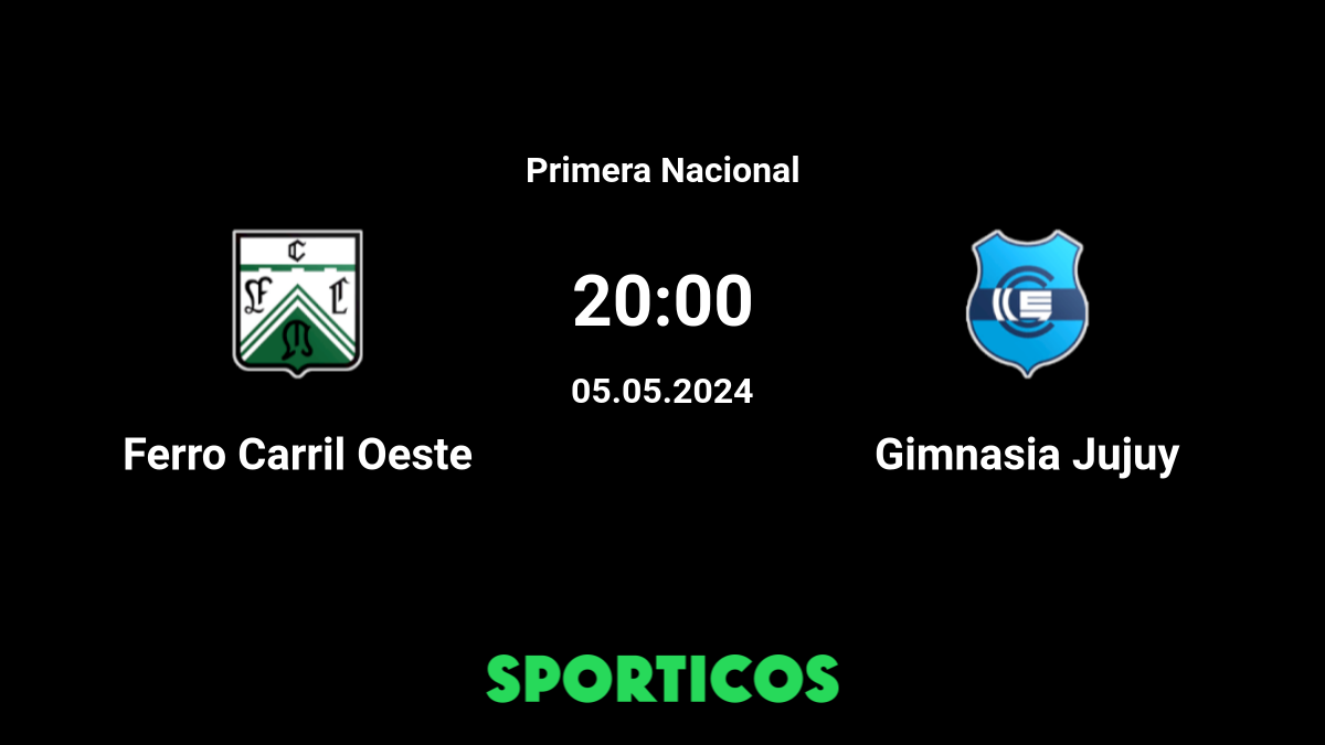 Club Ferro Carril Oeste vs Gimnasia Jujuy live score, H2H and