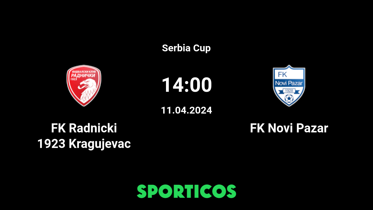 FK Radnicki 1923 vs Novi Pazar - live score, predicted lineups and H2H  stats.