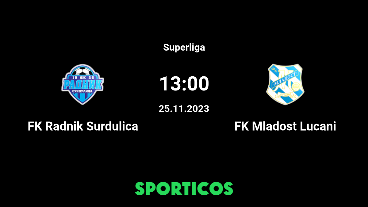 Mladost Lucani x Radnik Surdulica 31/07/2023 na Super Liga 2023/24