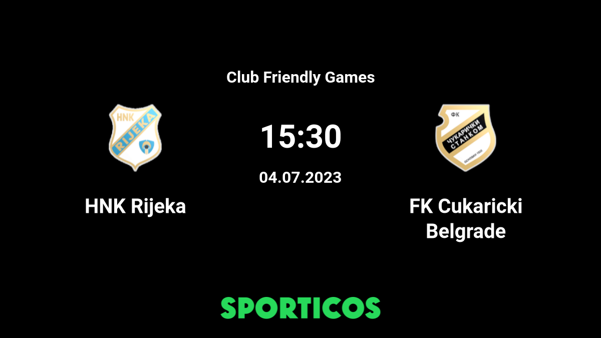 Čukarički vs Rijeka, Club Friendly Games