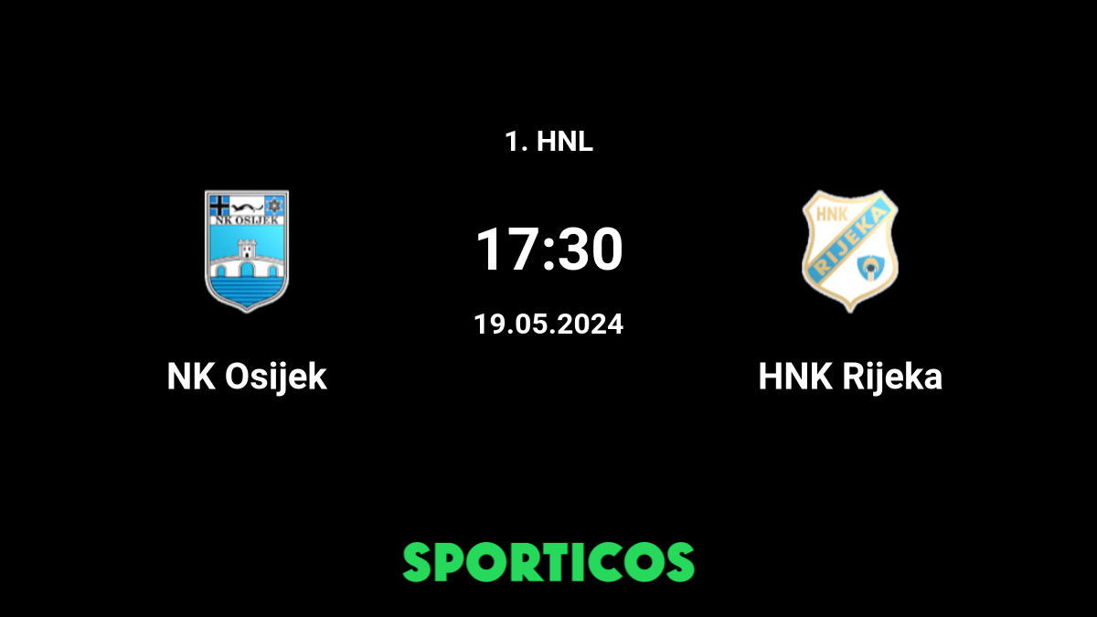 Osijek vs Rijeka 2/12/2023 14:00 Futebol eventos e resultados