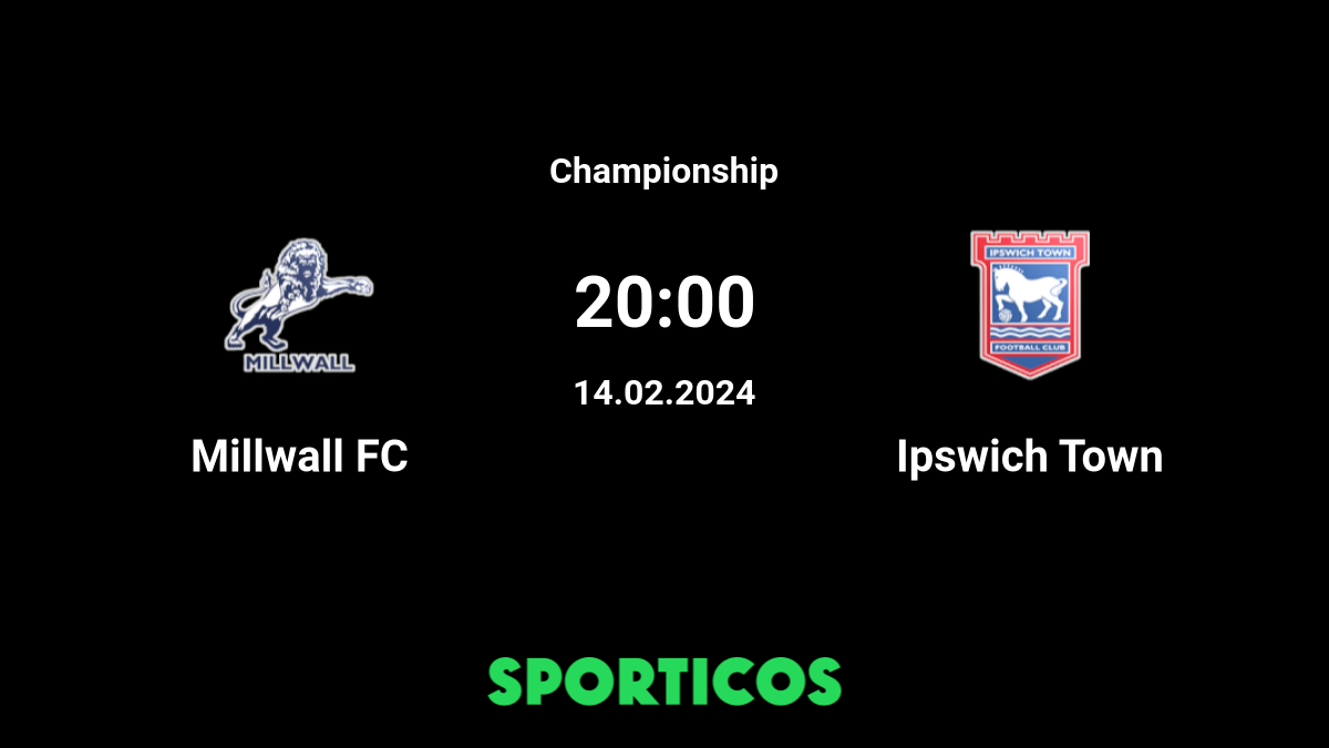 Ipswich Town vs Millwall 29.11.2023 hoje ⚽ Championship