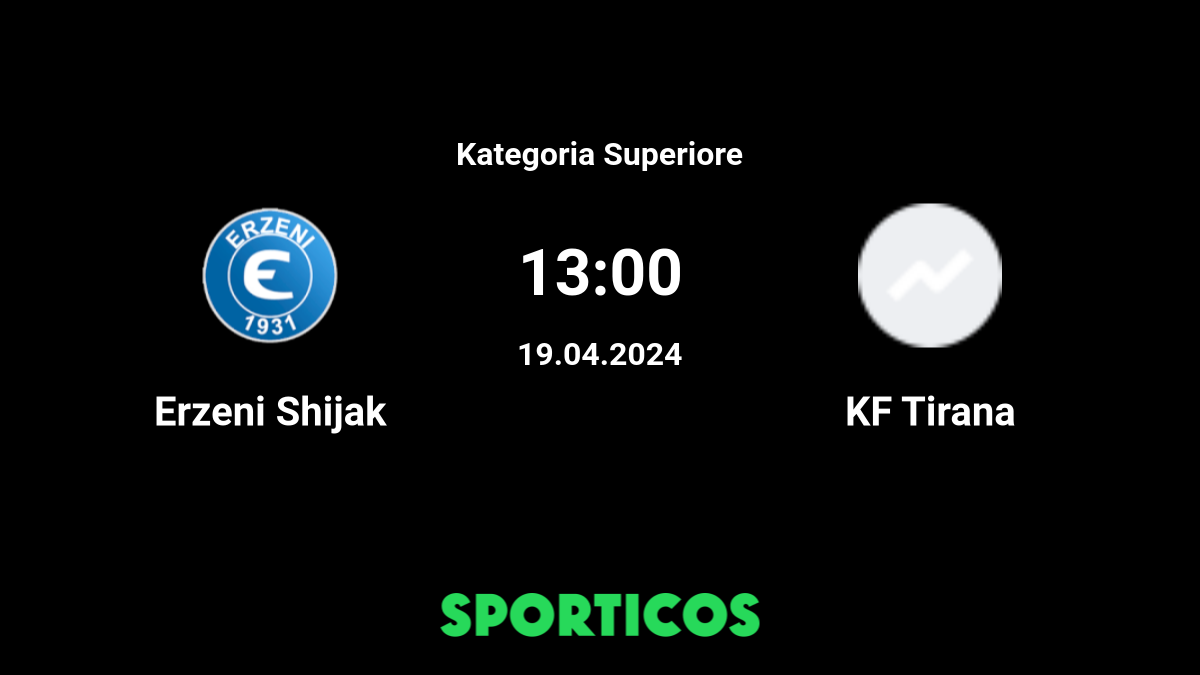 Erzeni Shijak vs Tirana H2H stats - SoccerPunter