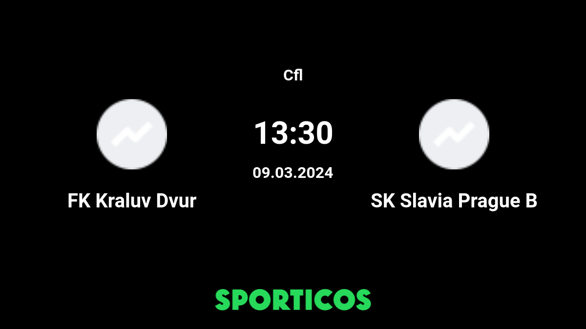 Slavia Prague B vs FK Kraluv Dvur 13.08.2023 at CFL 2023/24