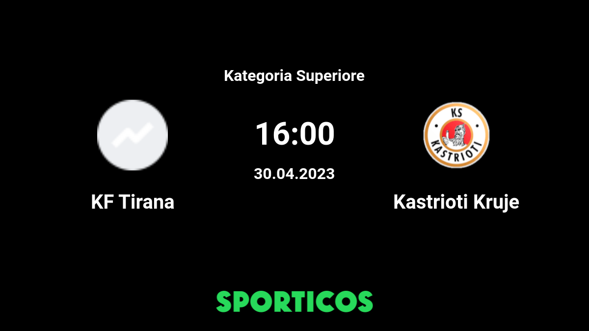 KF Tirana x Kastrioti Kruje 30/04/2023 na Abissnet Superiore 2022