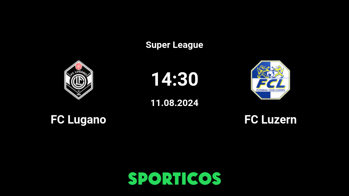 FC Lugano - FC Luzern risultati in diretta, risultati H2H e formazioni