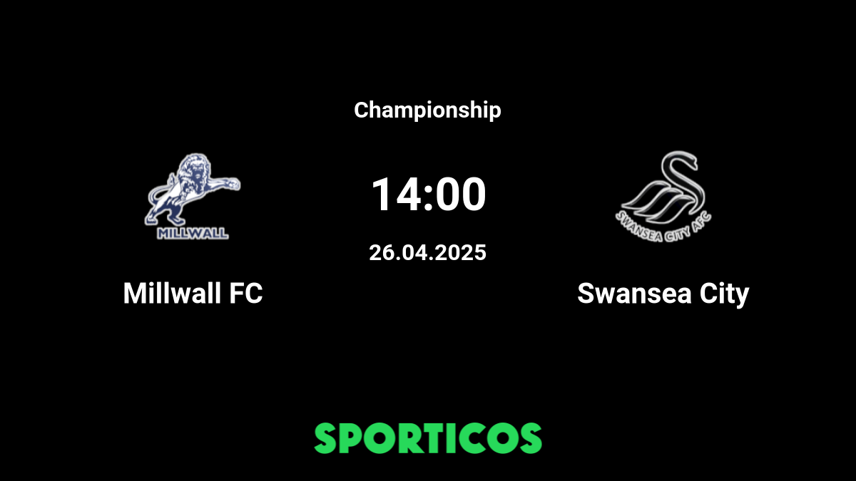 Millwall - Swansea City placar ao vivo, H2H e escalações