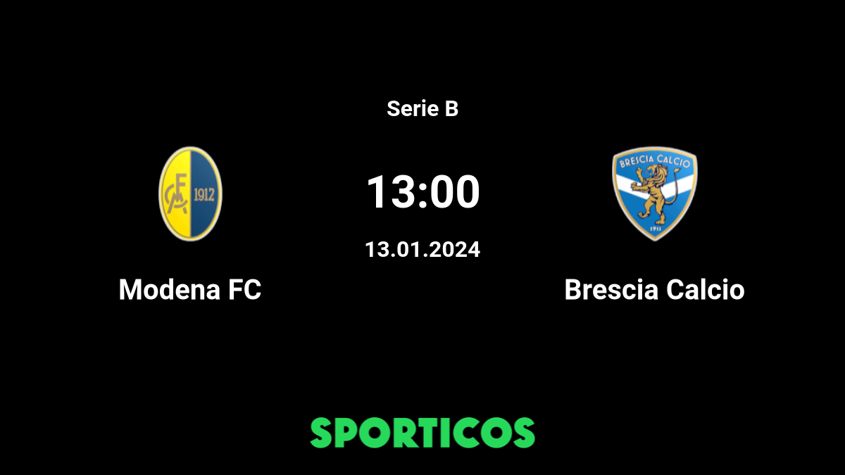 Modena vs Brescia (Saturday, 13 January 2024) Predictions and Betting Tips  100% FREE at Betzoid