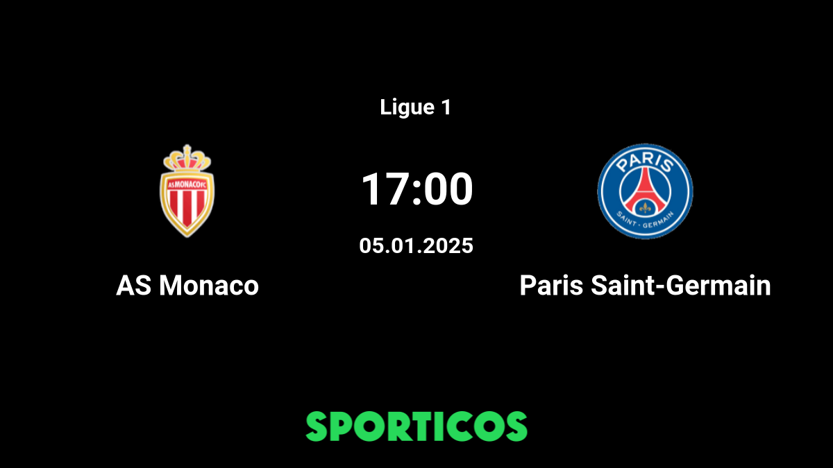 ▶️ Monaco vs PSG Live Stream & Prediction, H2H