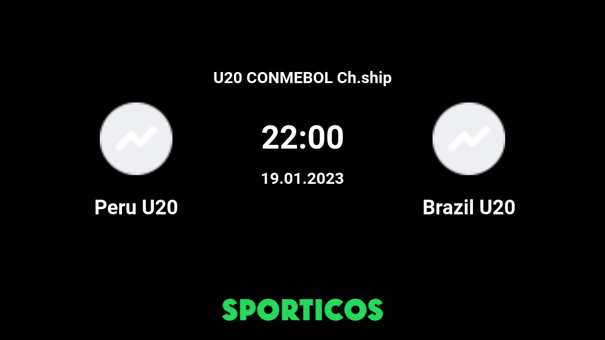 Peru U20 vs Brazil U20 19.01.2023 at U20 CONMEBOL Championship