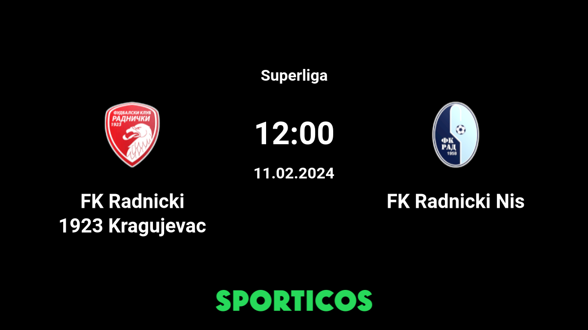 Radnicki Nis vs Radnicki 1923 Kragujevac 25.08.2023 – Live Odds & Match  Betting Lines, Football