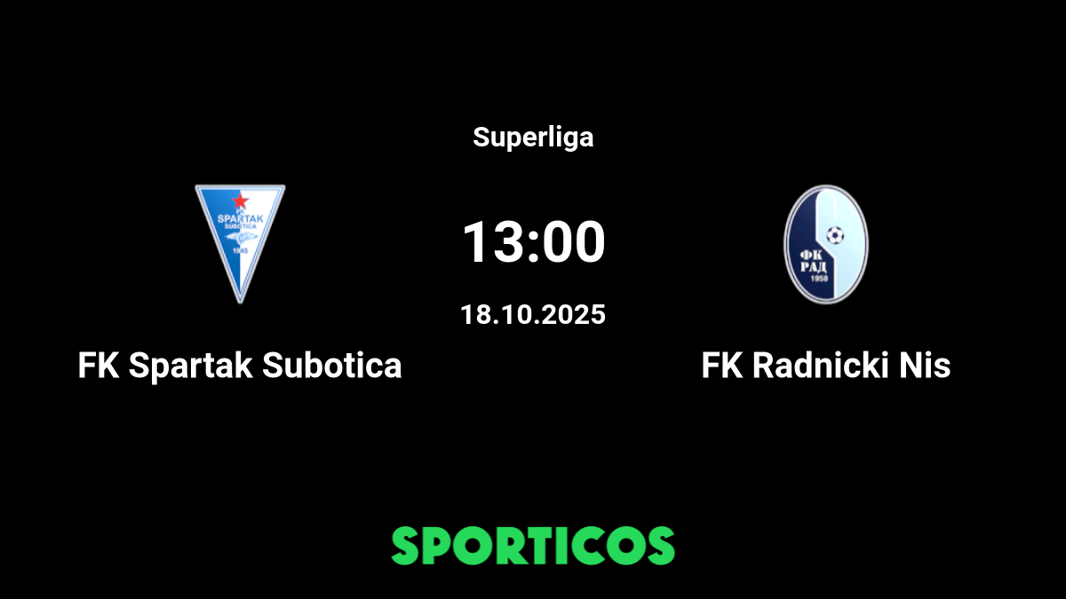 Radnicki Nis vs FK Spartak Zlatibor Voda 28.10.2023 – Live Odds & Match  Betting Lines, Football