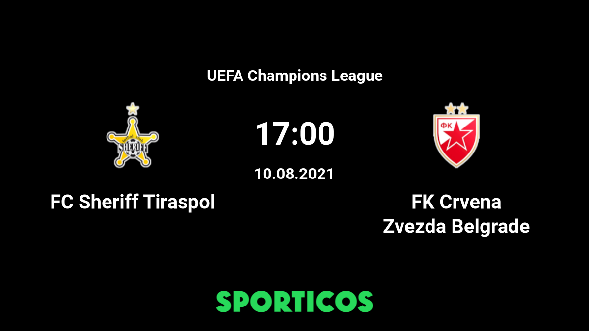 03.08.2021 Belgrade(Serbia) FK Crvena Zvezda(Red Star)-FK Sheriff Tiraspol  Uefa champions league qua