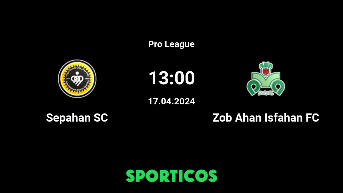 Zob Ahan x Sepahan 16/08/2023 na Persian Gulf Pro Liga 2023/24