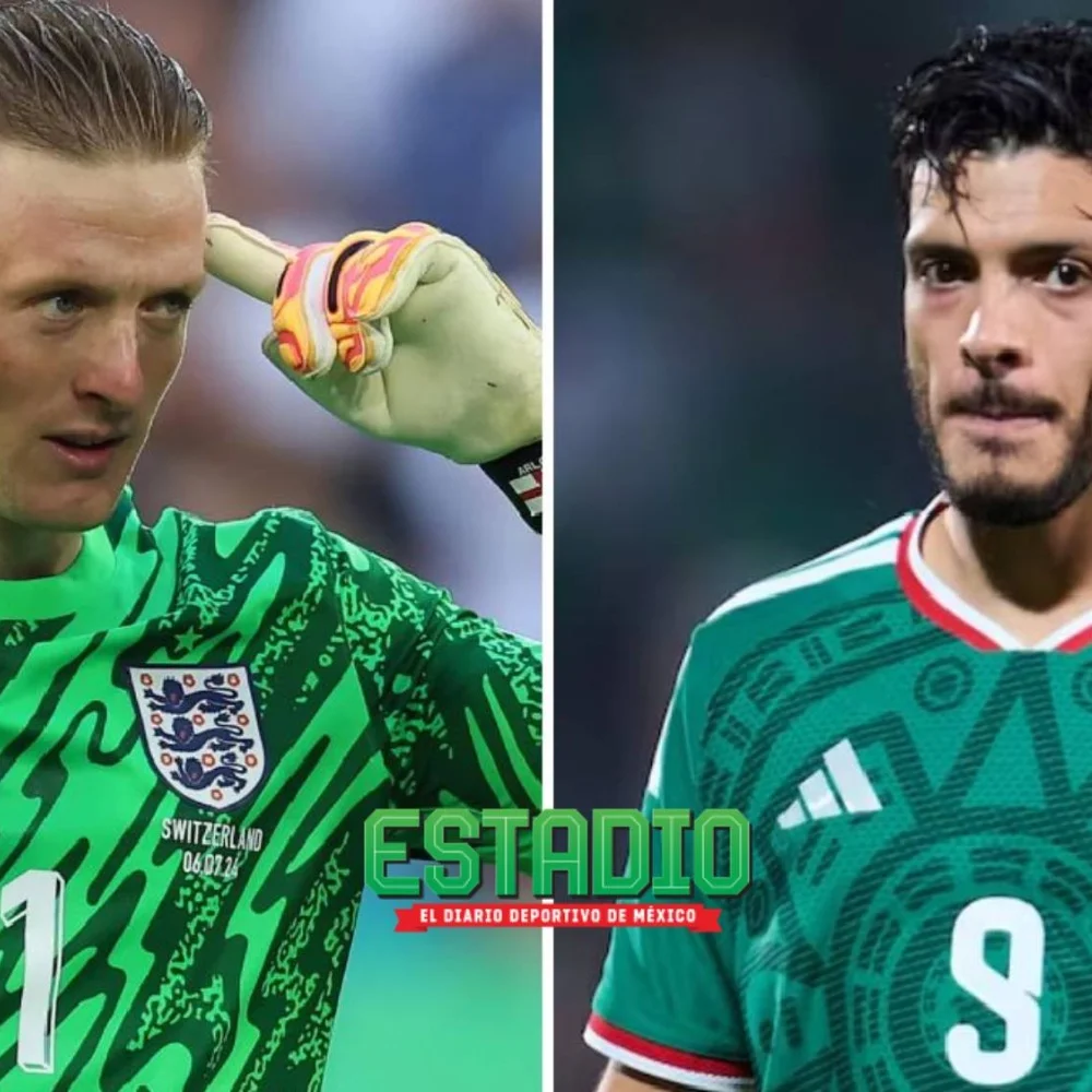 ¡Lo trae de hijo! Jordan Pickford, arquero de Inglaterra y 'cliente' preferido de Raúl Jiménez
