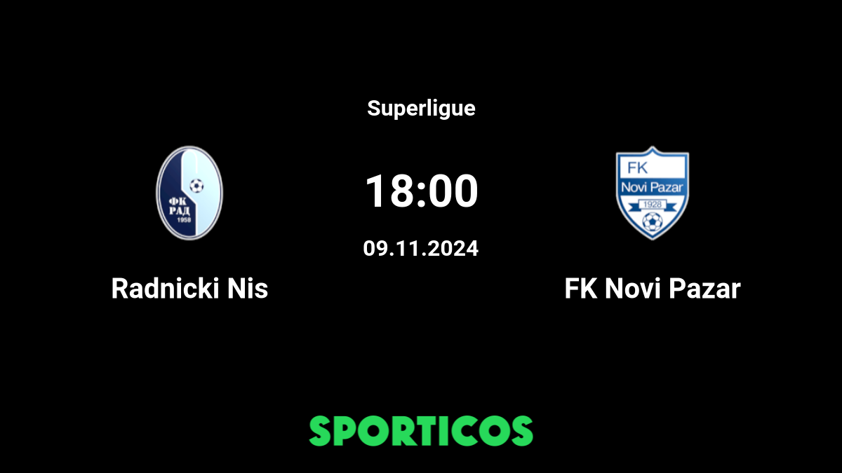 Prévisions du match Radnicki Nis vs FK Novi Pazar  Conseils d'expert en  paris sportifs et statistiques 10 Nov 2023