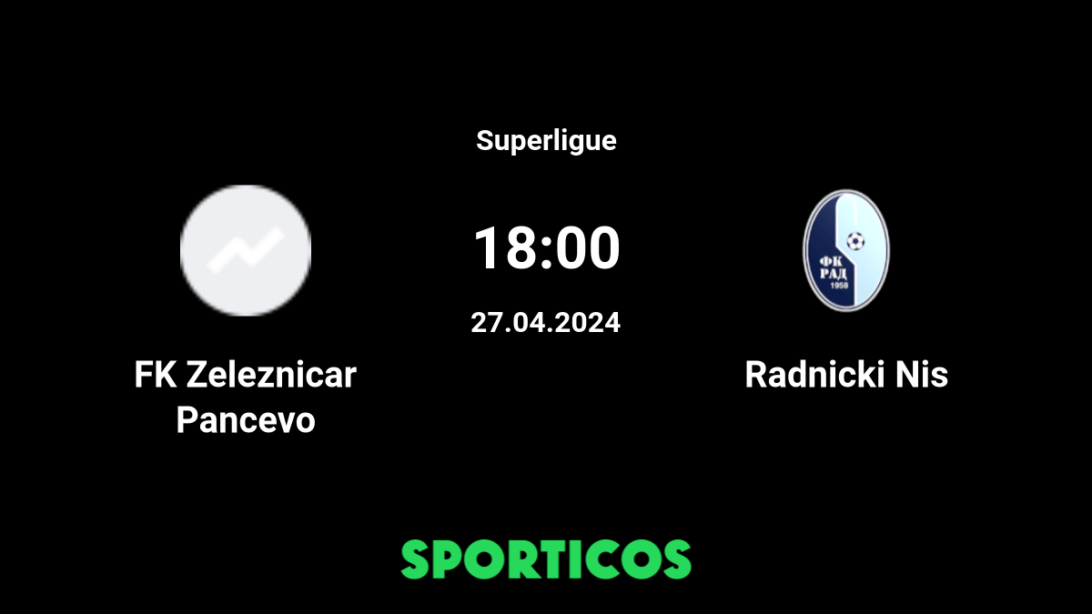 ▶️ Radnicki Nis vs FK Zeleznicar Pancevo - Live stream & pronostics, H2H