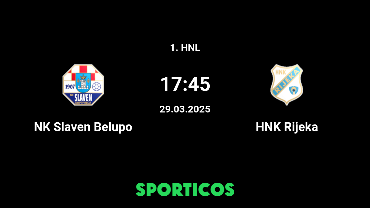 NK Slaven Belupo x HNK Rijeka Football Diffusion en direct et résultats  aujourd'hui 24/09/2023 15:00